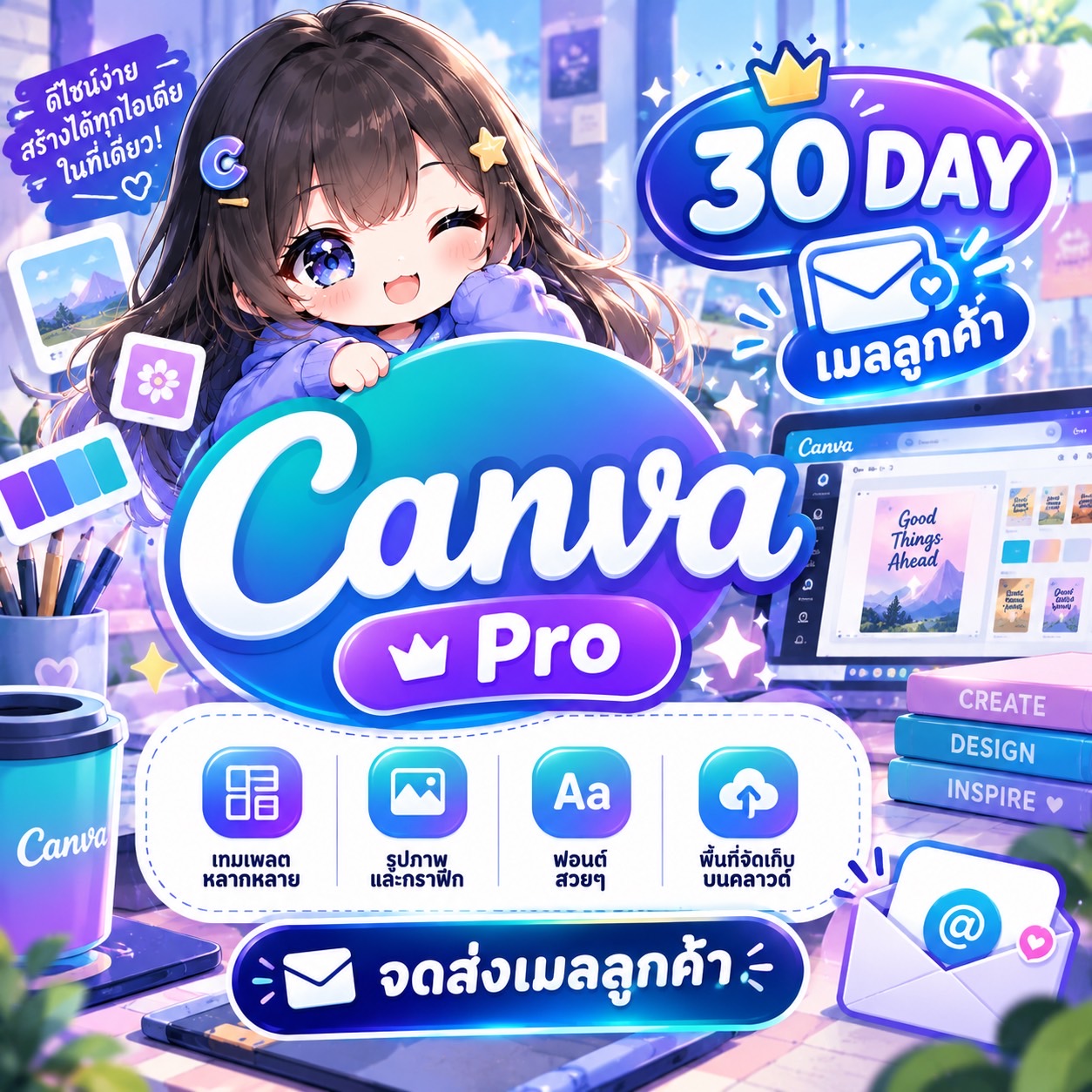 Canva Pro 30 day ( เมลลูกค้า )